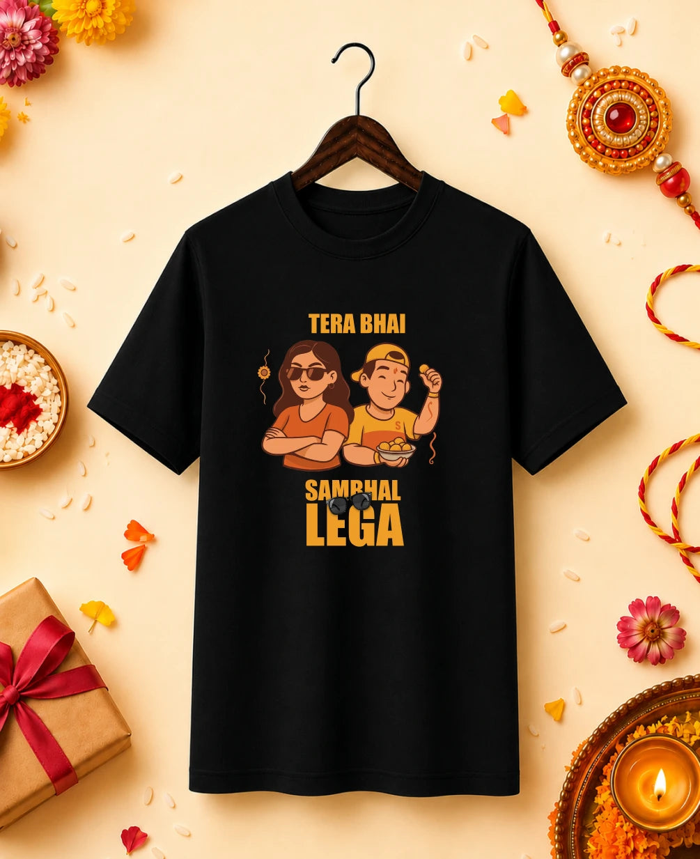 Tera Bhai Sambhaal Lega Regular T-Shirt