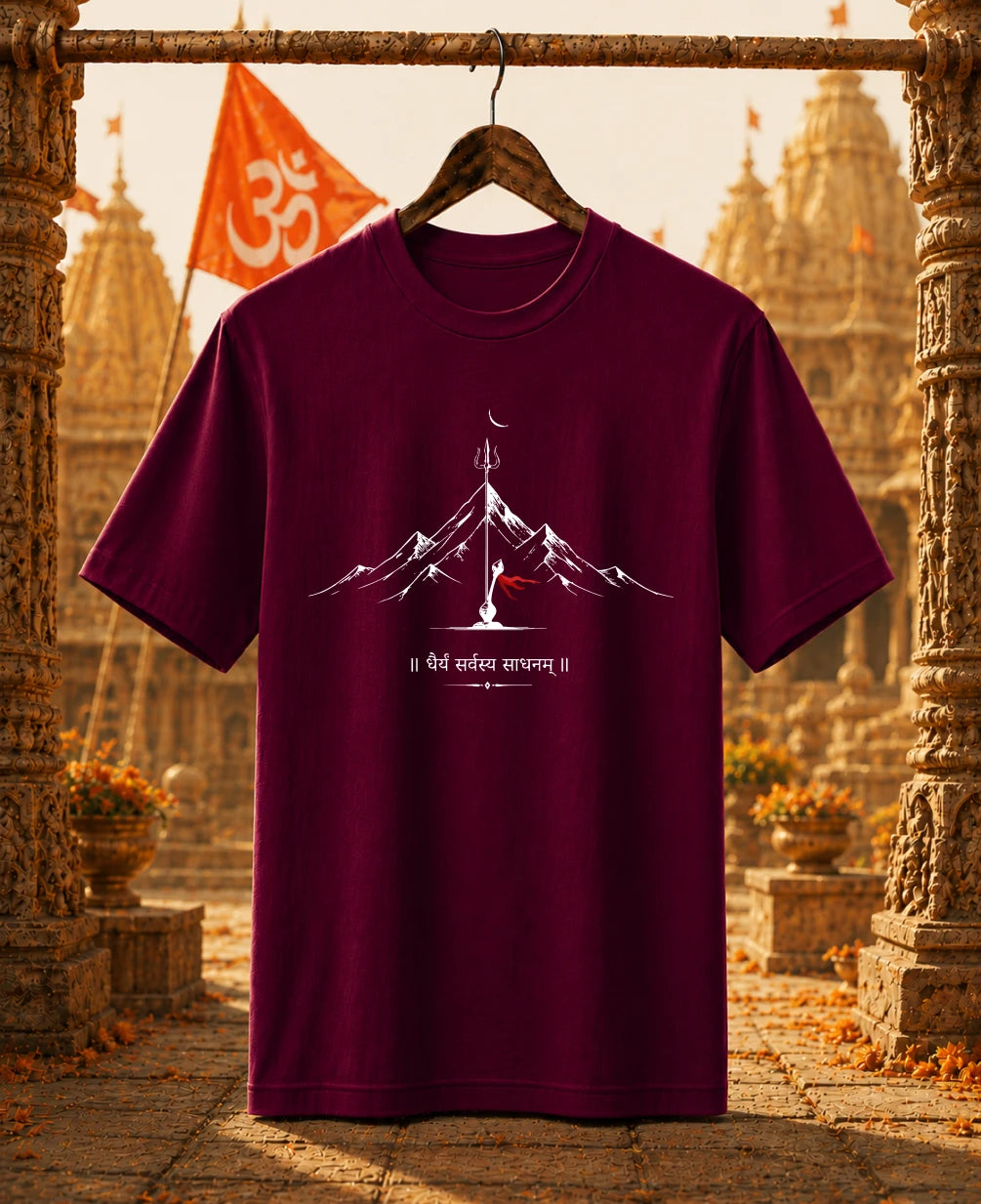 Dhairyam Sarvasya Sadhanam Regular T-Shirt