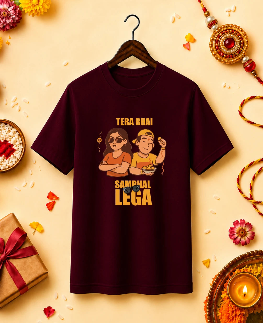 Tera Bhai Sambhaal Lega Regular T-Shirt