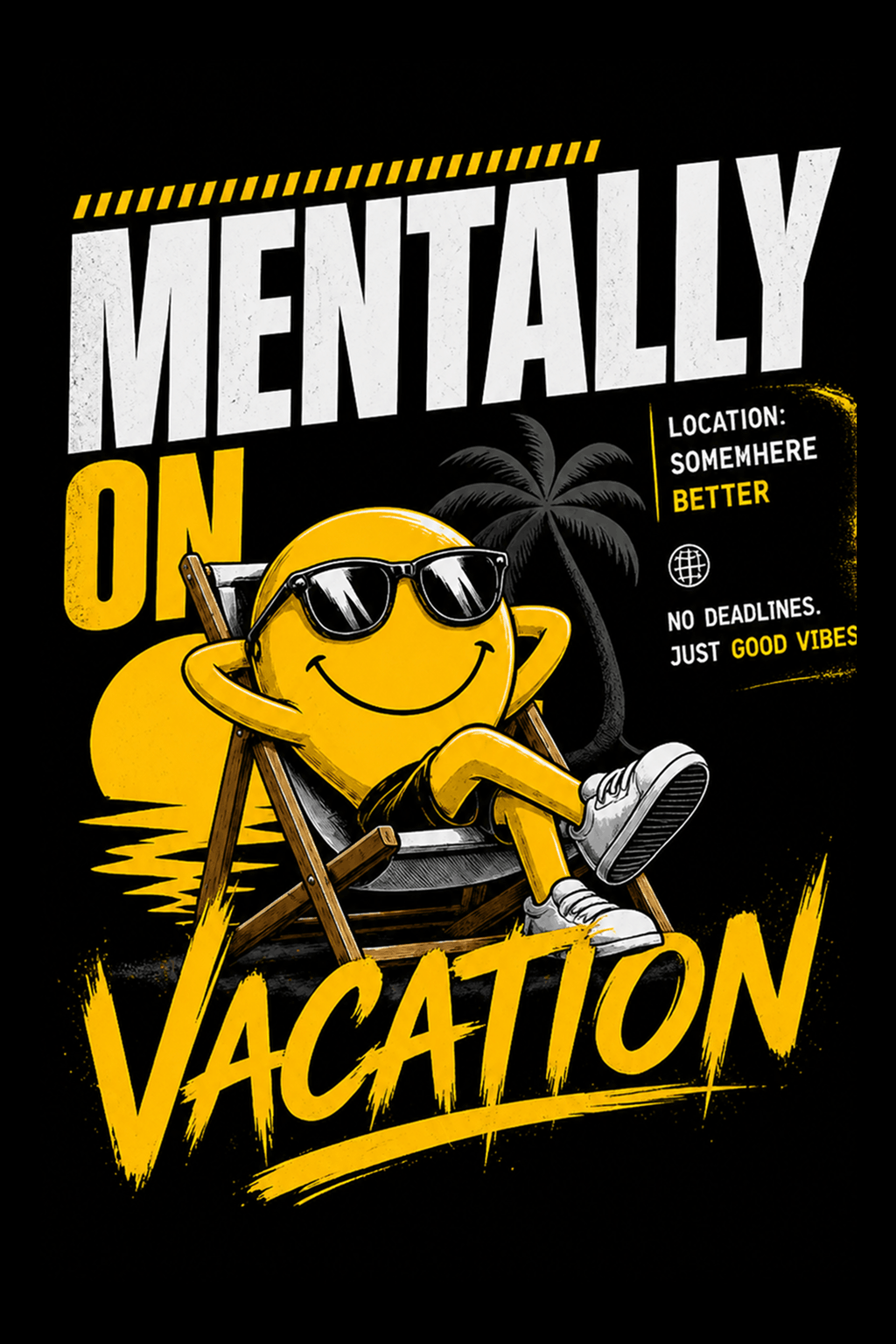 Mentally On Vacation Oversized T-shirt