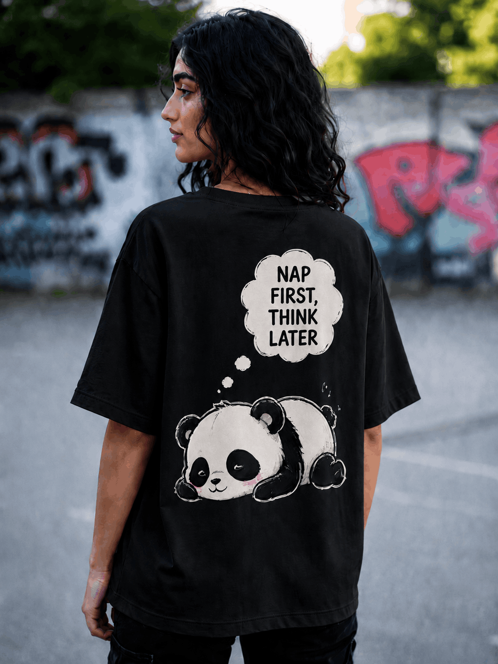 Nap First Think Later Oversized T-Shirt