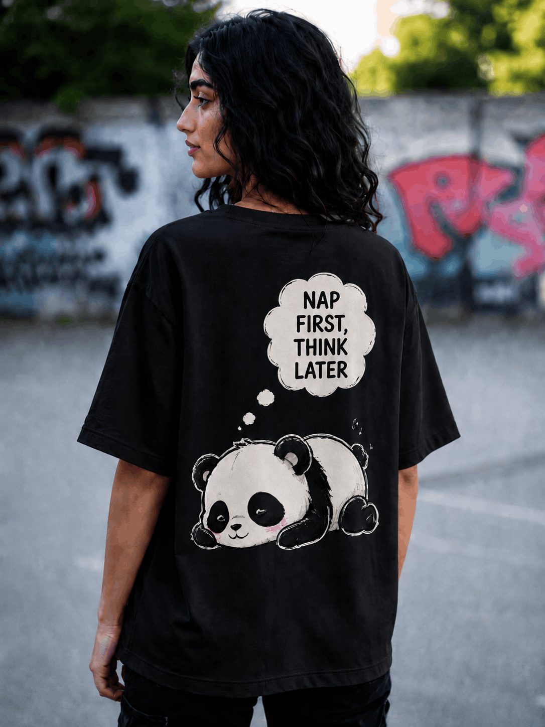 Nap First Think Later Oversized T-Shirt