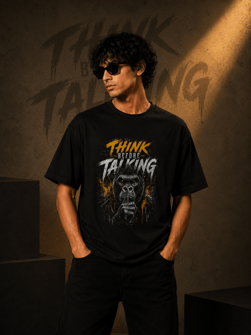 Think Before Talking Oversized T-Shirt