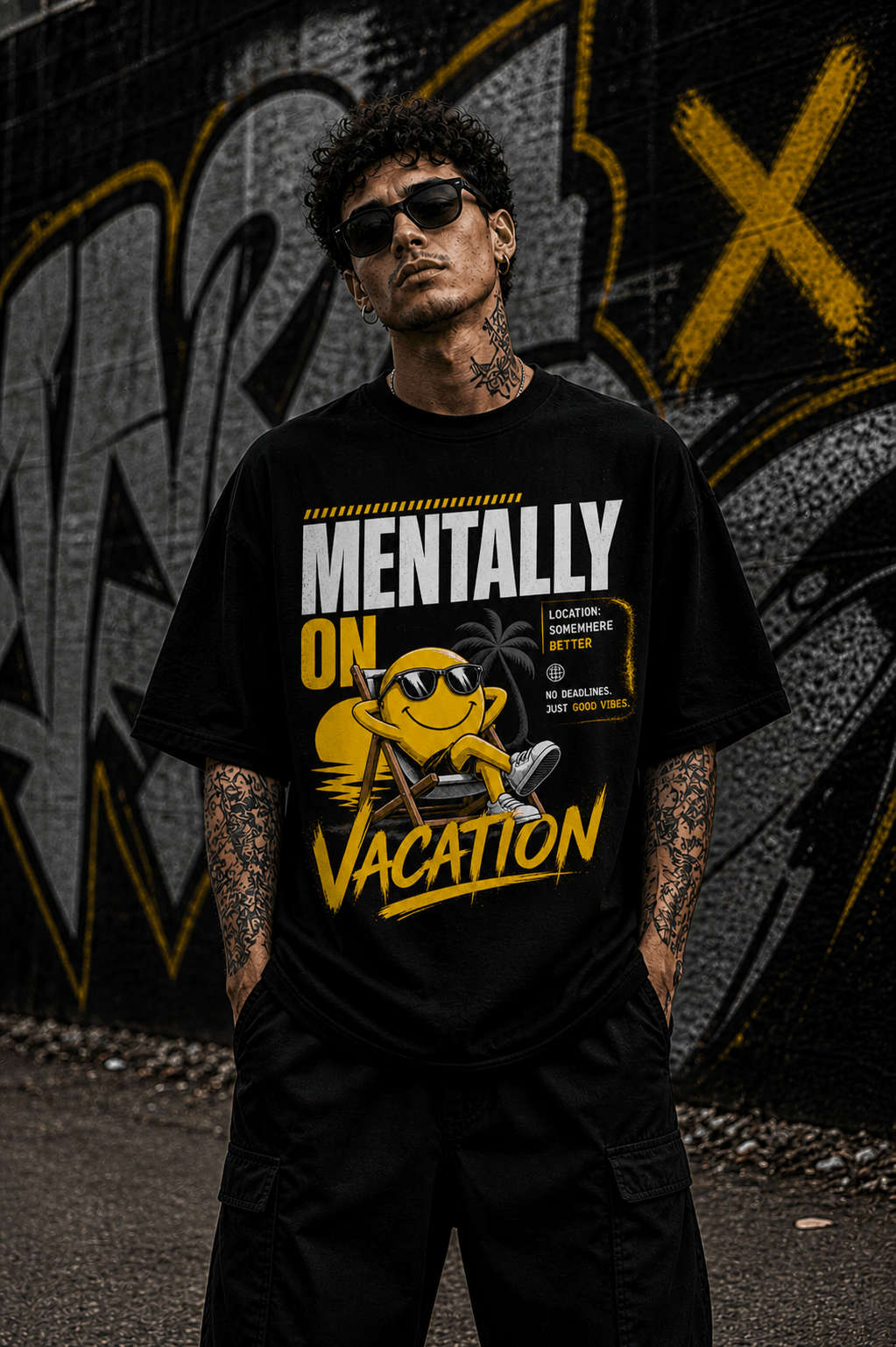 Mentally On Vacation Oversized T-shirt